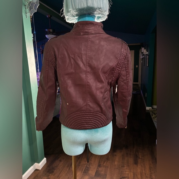 Faux Leather Moto Jacket - Picture 2 of 3